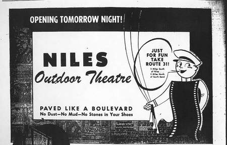 Niles 31 Outdoor Theatre - Old Ad From Ron Gross (newer photo)